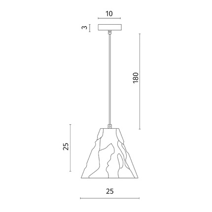 Подвесной светильник Divinare PIRAMIDE 5098 33 SP-1